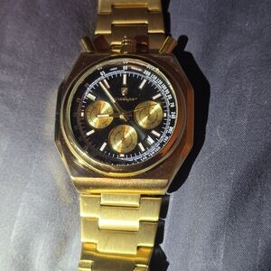 Gold Bullhead Chronograph Men's Watch